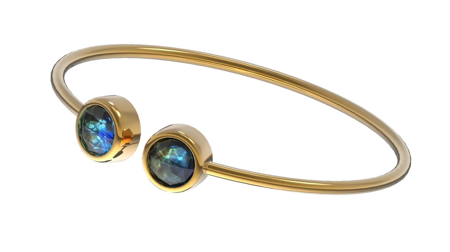 Rainbow Healing Stone Cuff