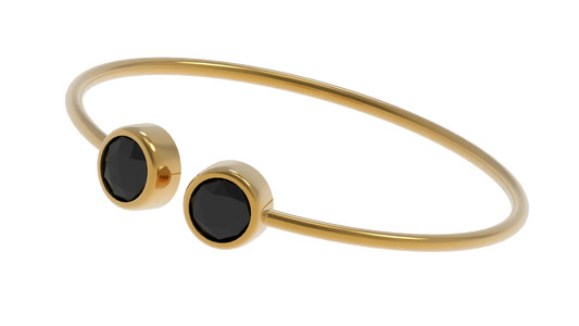 Black Onyx Healing Stone Cuff